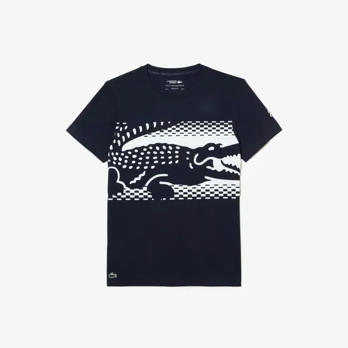 TShirts Men Lacoste Mens Lacoste Tennis X Novak Djokovic TShirt Navy Blue 166