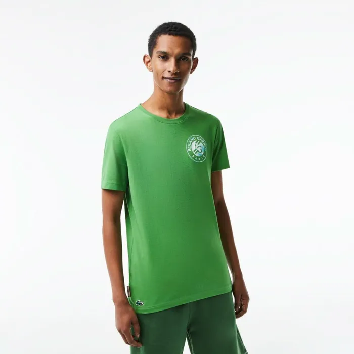 TShirts Men Lacoste Mens SPORT Roland Garros Edition Logo TShirt Tarragon Green L94 TShirts Men Lacoste Mens SPORT Roland Garros Edition Logo TShirt Tarragon Green L94