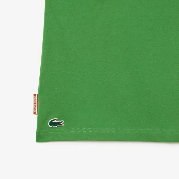 TShirts Men Lacoste Mens SPORT Roland Garros Edition Logo TShirt Tarragon Green L94