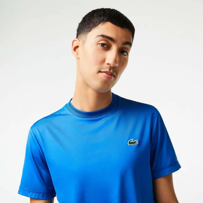 TShirts Men Lacoste Mens Sport Slim Fit Stretch Jersey TShirt Kingdom Blue Kxb