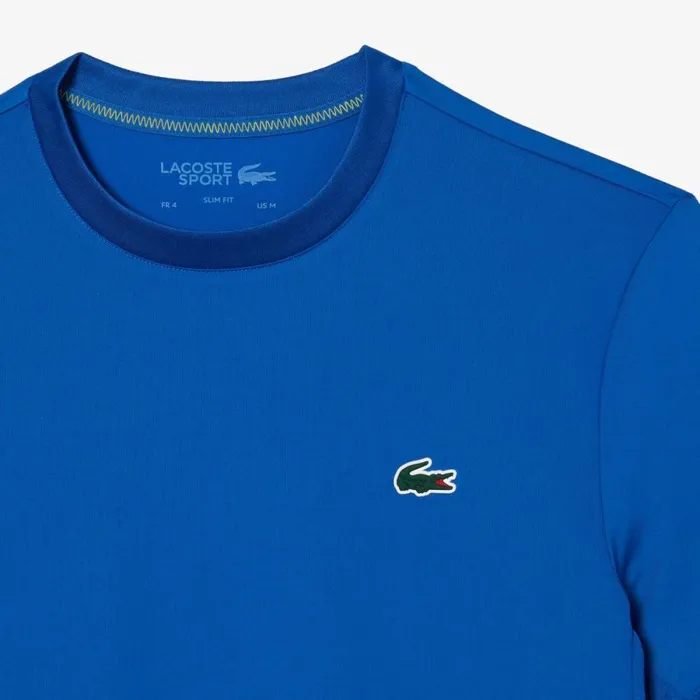 TShirts Men Lacoste Mens Sport Slim Fit Stretch Jersey TShirt Kingdom Blue Kxb