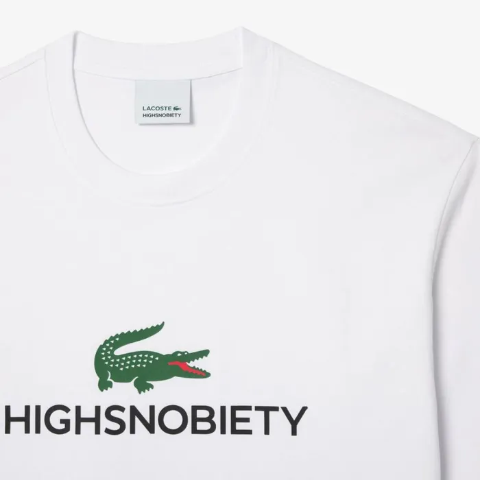 TShirts Men Lacoste Unisex Lacoste X Highsnobiety Thick Jersey TShirt White 001