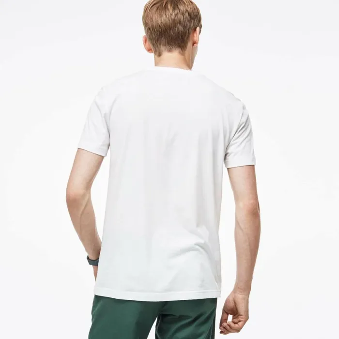 TShirts Men Lacoste VNeck TShirt In Pima Cotton White 001