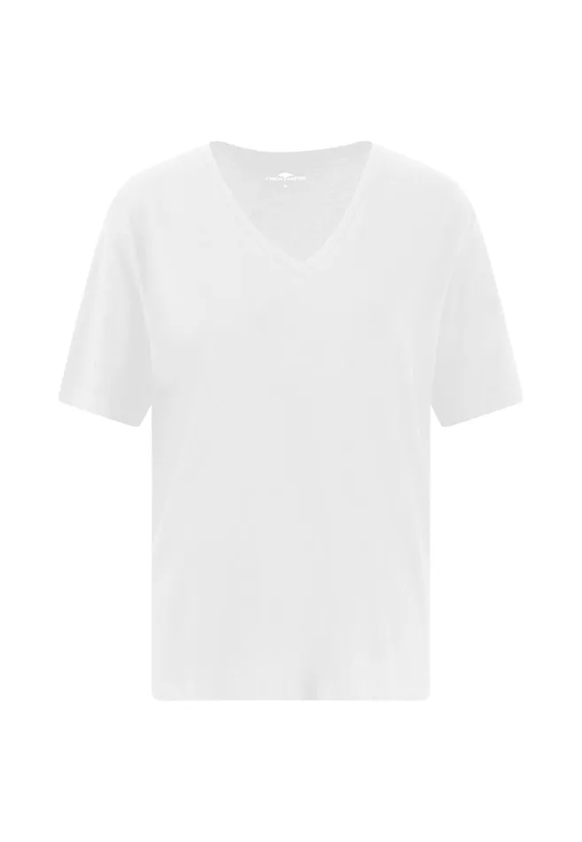 Tshirts Women FYNCHHATTON Shortsleeved Tshirt In Plain Colors With A Vneck Whitesandsummer Redfresh Roseocean Violetlight Blueblack Tshirts Women FYNCHHATTON Shortsleeved Tshirt In Plain Colors With A Vneck Whitesandsummer Redfresh Roseocean Violetlight Blueblack