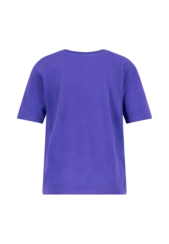 Tshirts Women FYNCHHATTON Shortsleeved Tshirt In Plain Colors With A Vneck Whitesandsummer Redfresh Roseocean Violetlight Blueblack