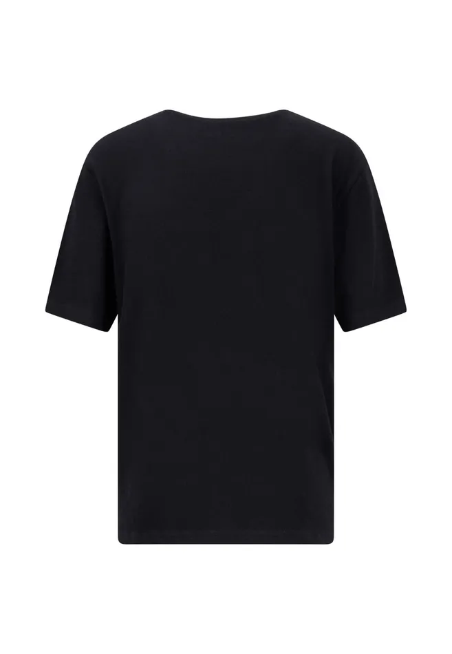 Tshirts Women FYNCHHATTON Shortsleeved Tshirt In Plain Colors With A Vneck Whitesandsummer Redfresh Roseocean Violetlight Blueblack