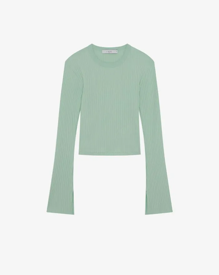 Tshirts Women IRO ERSILIA ROUND NECK RIBBED TSHIRT