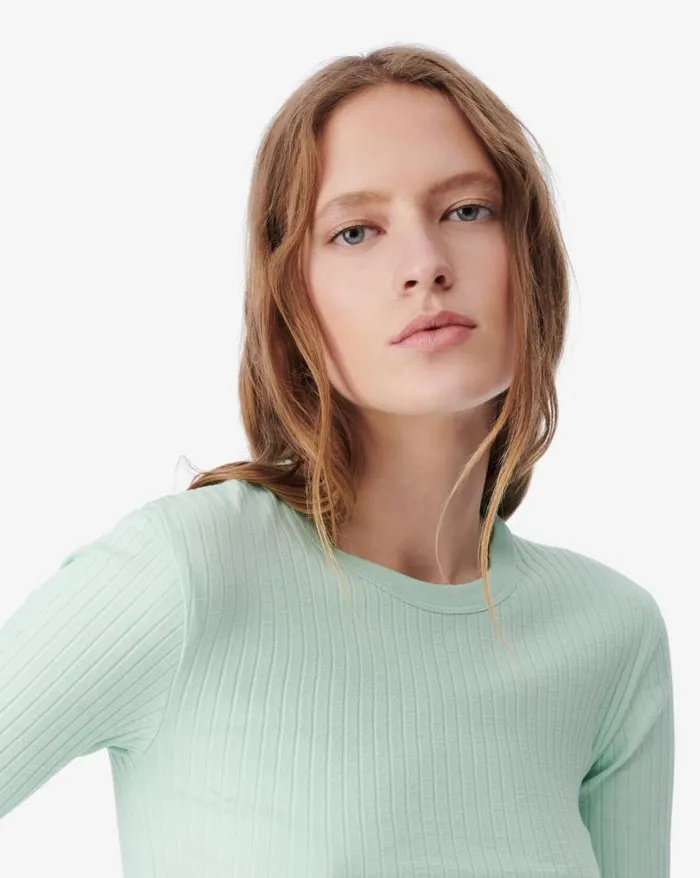 Tshirts Women IRO ERSILIA ROUND NECK RIBBED TSHIRT