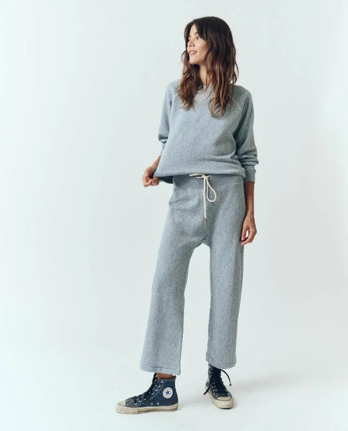 Tees and Sweats The Great The Shrunken Sweatshirt Heathered Coastline Blue