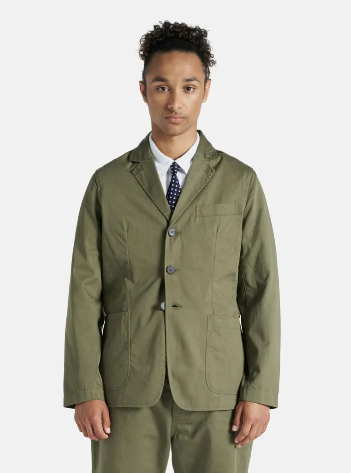 The London Jacket Light Olive Twill Men Universal Works Cotton Twill