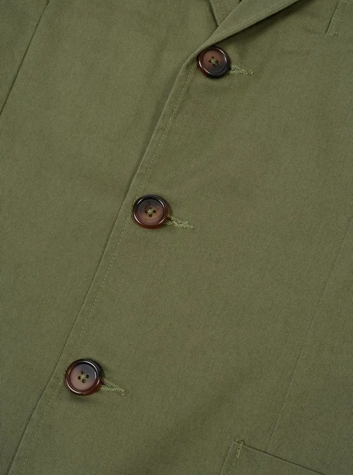 The London Jacket Light Olive Twill Men Universal Works Cotton Twill