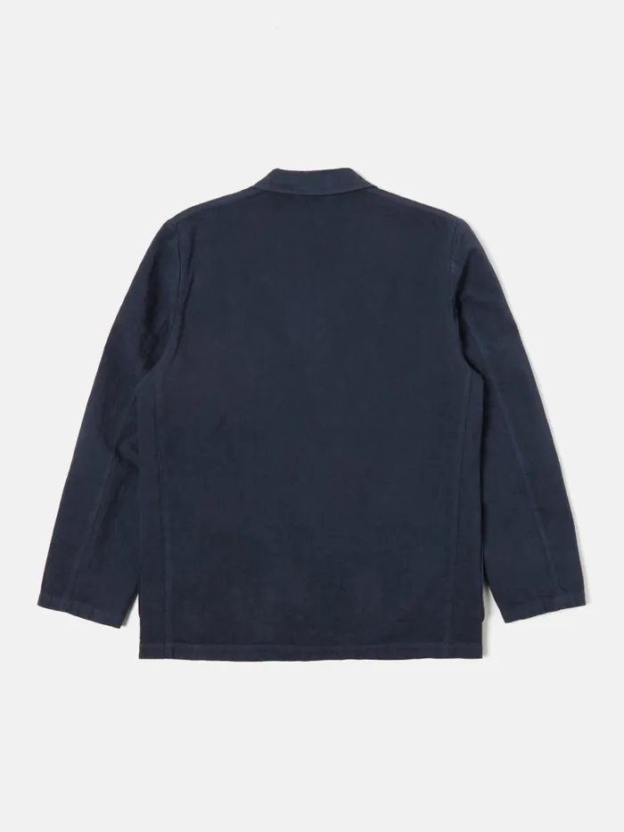 Three Button Jacket In Navy Linen Slub Weave Men Universal Works Jackets