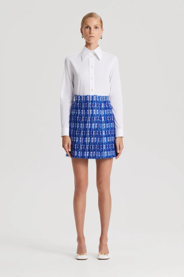 TINSEL WRAP SKIRT COBALT Skirts Scanlan Theodore Women