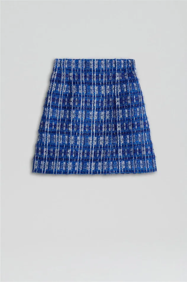 TINSEL WRAP SKIRT COBALT Skirts Scanlan Theodore Women TINSEL WRAP SKIRT COBALT Skirts Scanlan Theodore Women