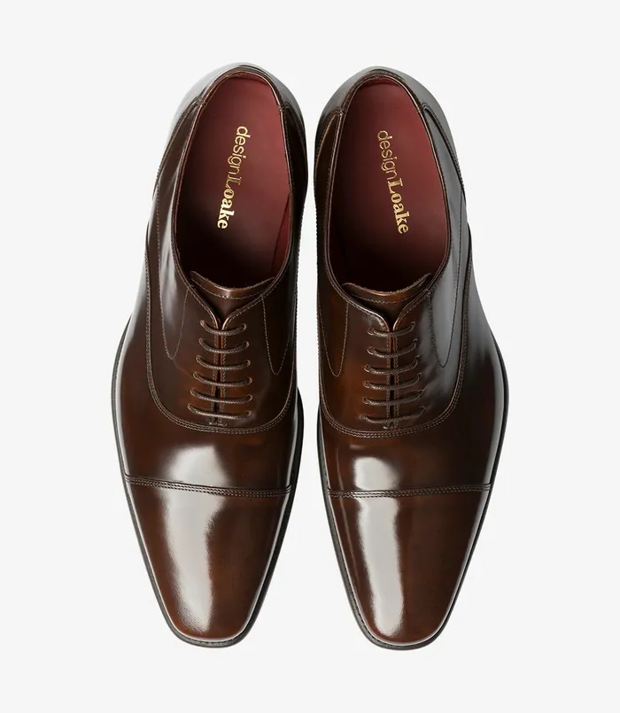Toe Caps Loake Men Sharp Dark Brown Toe Caps Loake Men Sharp Dark Brown