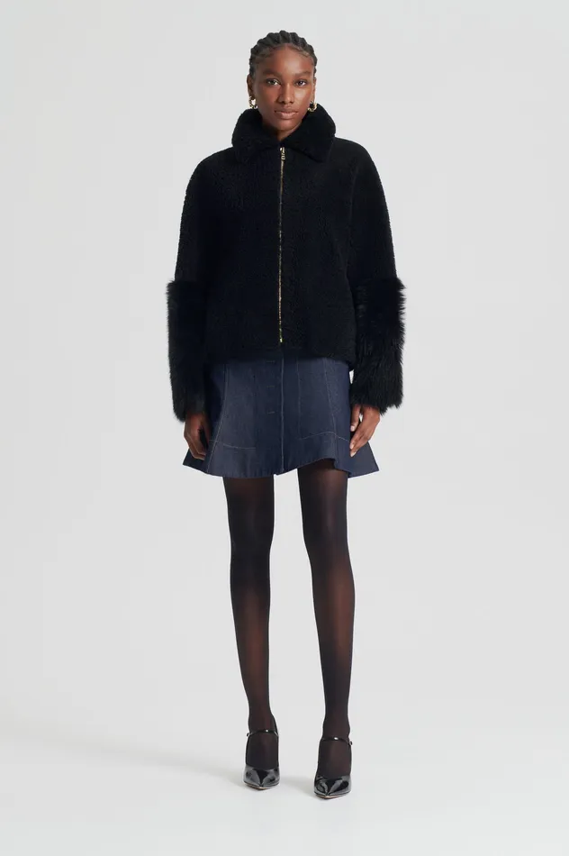 TOSCANA TRAPEZE JACKET BLACK Jackets Scanlan Theodore Women