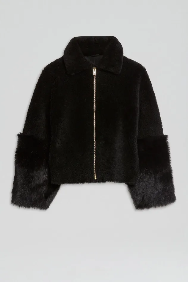 TOSCANA TRAPEZE JACKET BLACK Jackets Scanlan Theodore Women TOSCANA TRAPEZE JACKET BLACK Jackets Scanlan Theodore Women