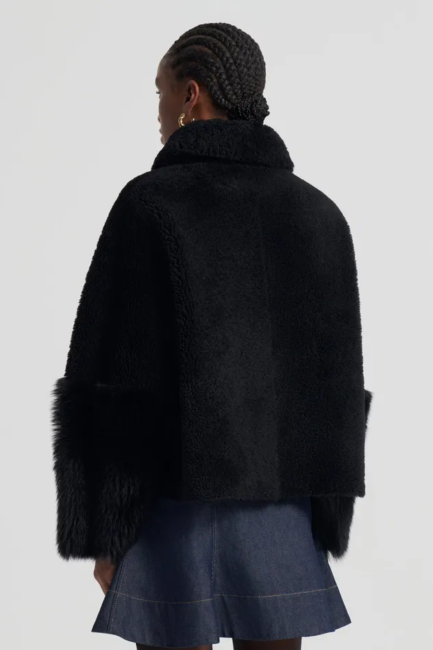 TOSCANA TRAPEZE JACKET BLACK Jackets Scanlan Theodore Women TOSCANA TRAPEZE JACKET BLACK Jackets Scanlan Theodore Women