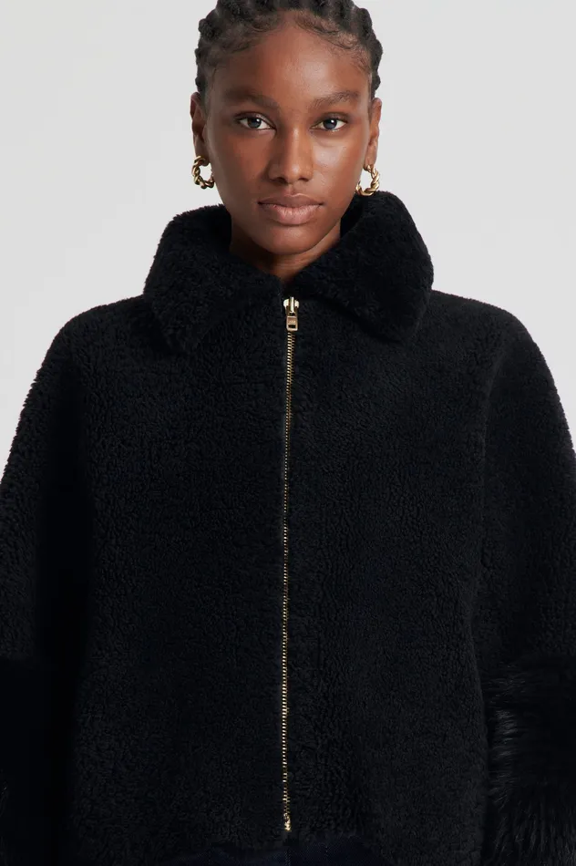 TOSCANA TRAPEZE JACKET BLACK Jackets Scanlan Theodore Women TOSCANA TRAPEZE JACKET BLACK Jackets Scanlan Theodore Women