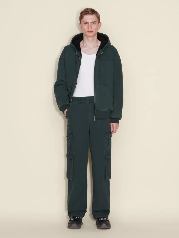 Trousers and Shorts Men Holzweiler Lopa Cargo Washed Trousers Green
