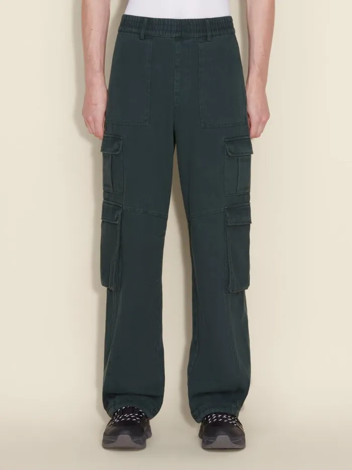 Trousers and Shorts Men Holzweiler Lopa Cargo Washed Trousers Green