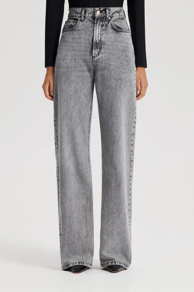 Trousers Women DENIM DRAPE LEG JEAN CHARCOALG Scanlan Theodore