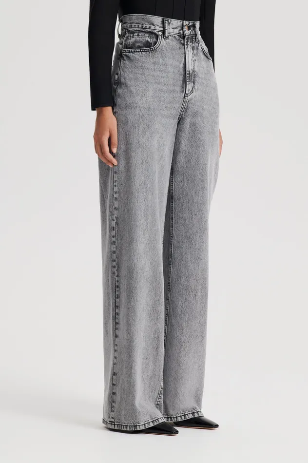 Trousers Women DENIM DRAPE LEG JEAN CHARCOALG Scanlan Theodore