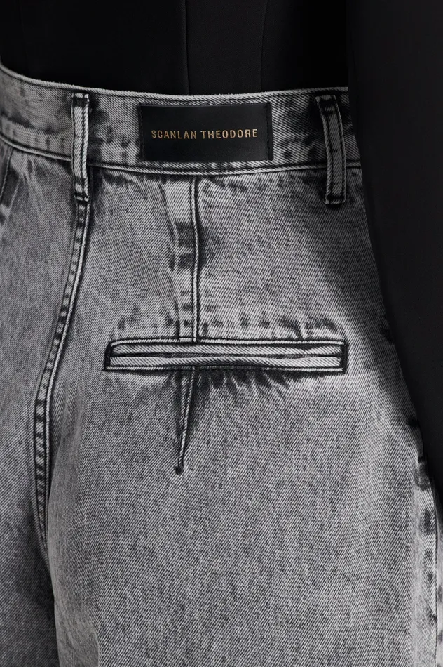 Trousers Women DENIM DRAPE LEG JEAN CHARCOALG Scanlan Theodore