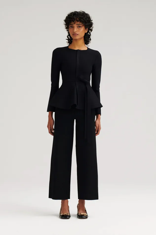 Trousers Women MICRO CREPE CROP TROUSER BLACK Scanlan Theodore