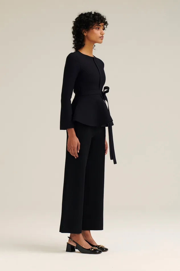 Trousers Women MICRO CREPE CROP TROUSER BLACK Scanlan Theodore
