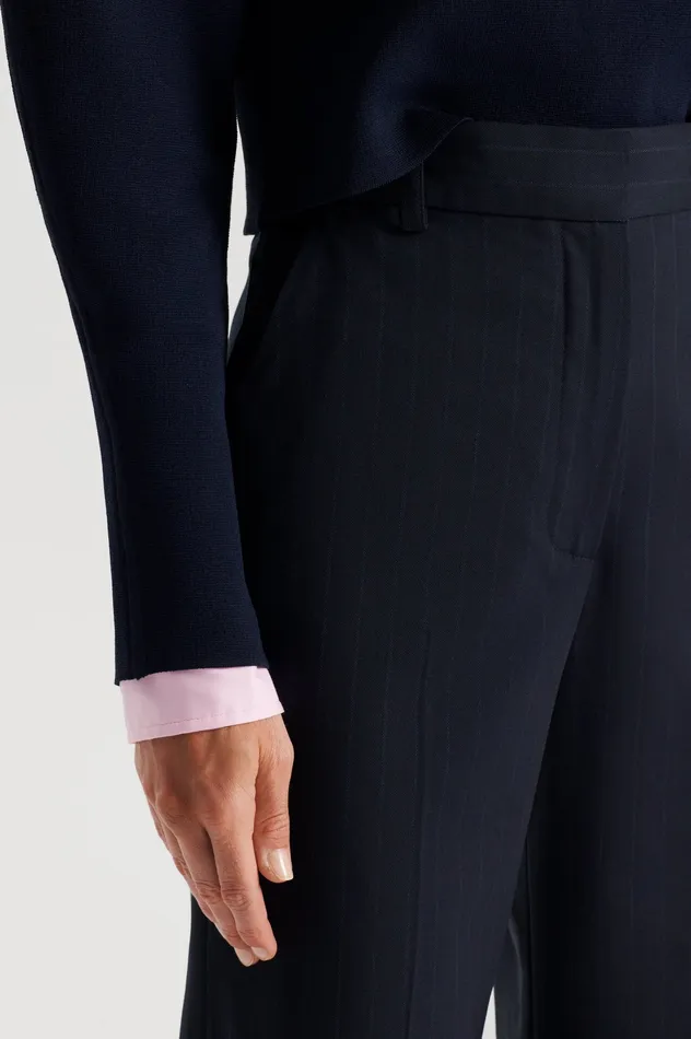 Trousers Women Scanlan Theodore CHALK STRIPE TAILORED TROUSER NAVY Trousers Women Scanlan Theodore CHALK STRIPE TAILORED TROUSER NAVY