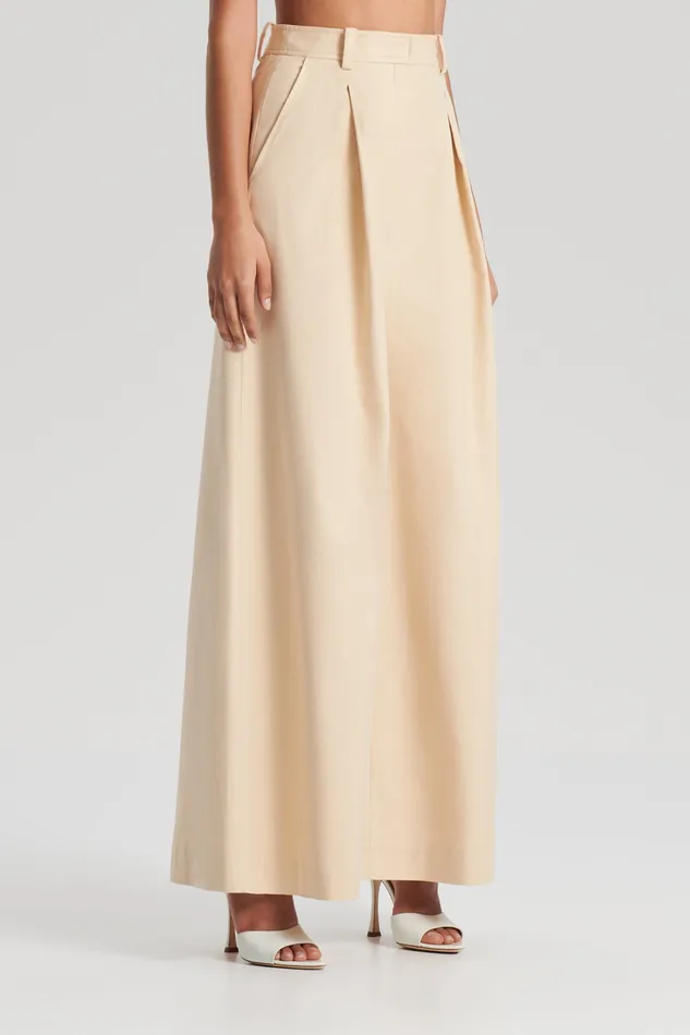 Trousers Women Scanlan Theodore PLEAT DRAPE LEG TROUSER SAND Trousers Women Scanlan Theodore PLEAT DRAPE LEG TROUSER SAND