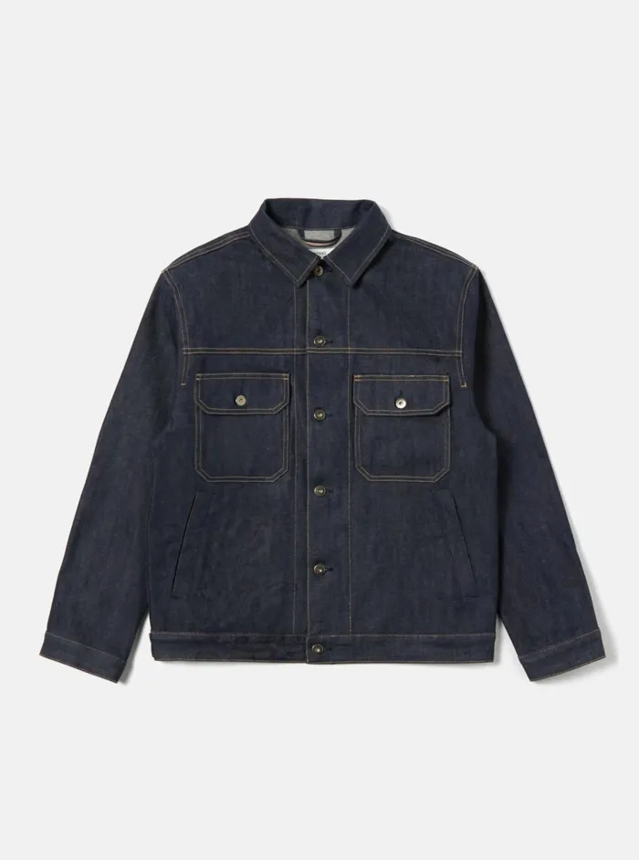 Trucker Jacket In Indigo 13oz Selvedge Denim Men Universal Works Jackets
