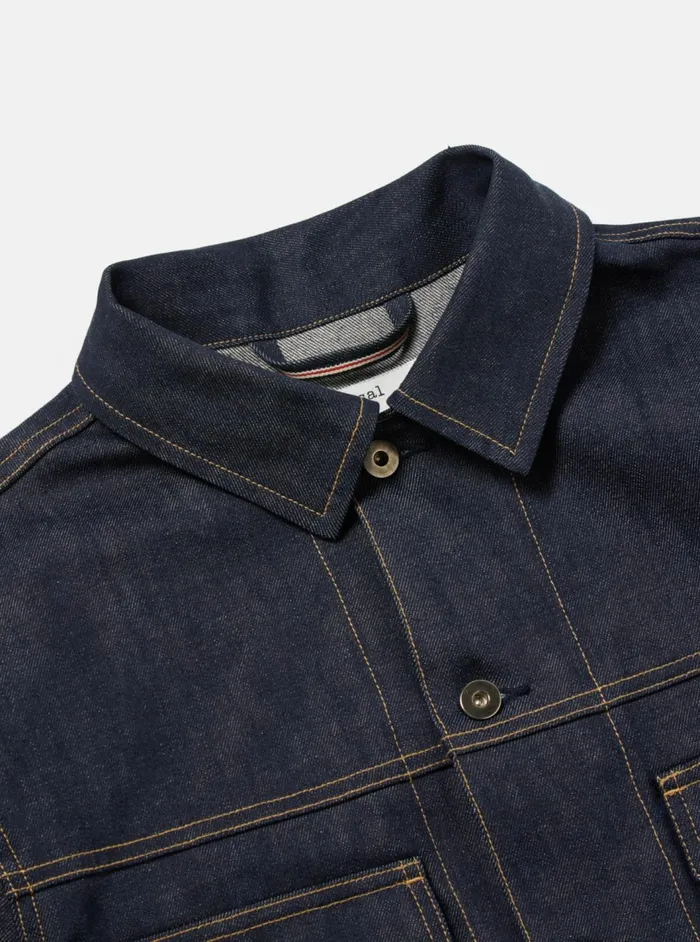 Trucker Jacket In Indigo 13oz Selvedge Denim Men Universal Works Jackets
