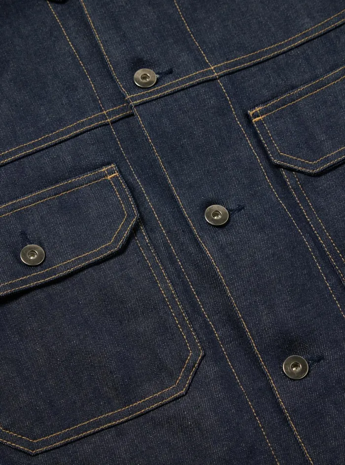 Trucker Jacket In Indigo 13oz Selvedge Denim Men Universal Works Jackets