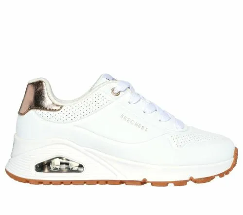 Uno Gen1 8211 Shimmer Away White Kids SKECHERS Big Kids UK Sizes 36