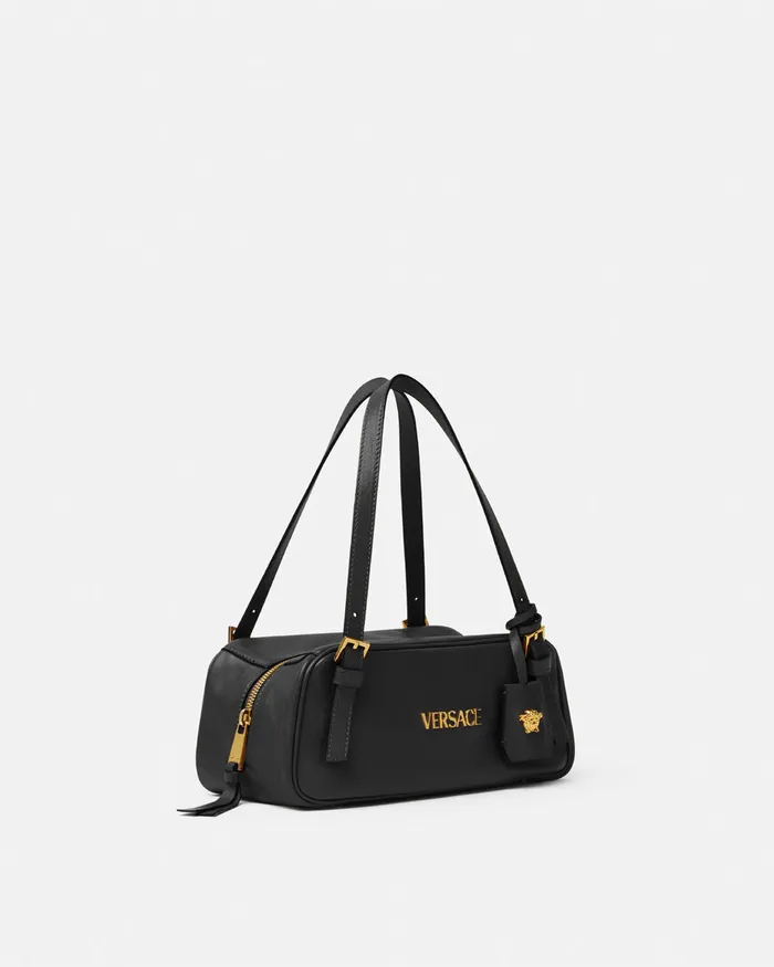 Versace Tag WomenMen Versace Tag Bowling Shoulder Bag Blackgold