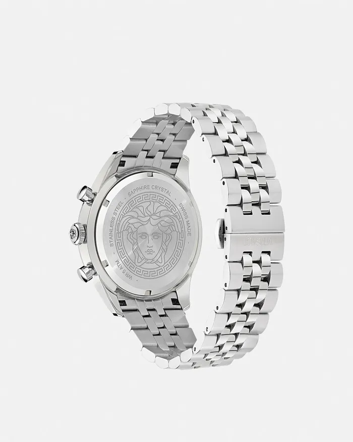 Watches Men Versace Chrono Master Watch Bluesilver