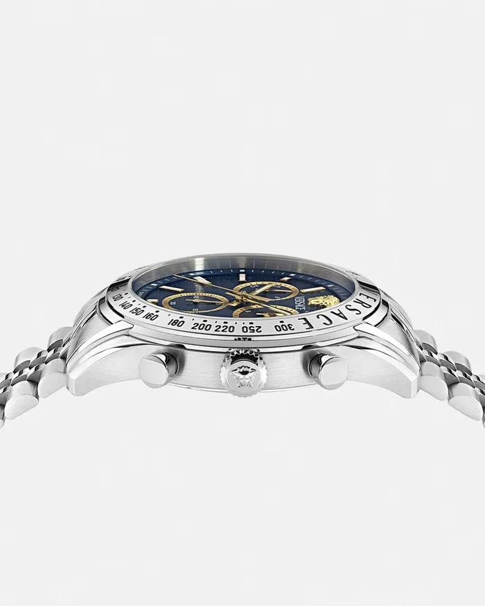 Watches Men Versace Chrono Master Watch Bluesilver