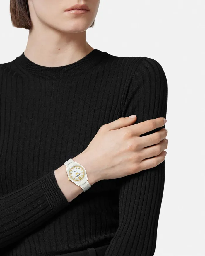 Watches Women Versace Dv One Mini Watch White
