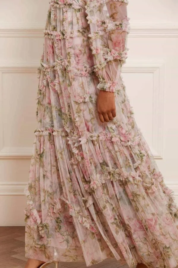 WeddingKIDSWomen Needle and Thread English Rose Diamond Ruffle Gown Pink WeddingKIDSWomen Needle and Thread English Rose Diamond Ruffle Gown Pink