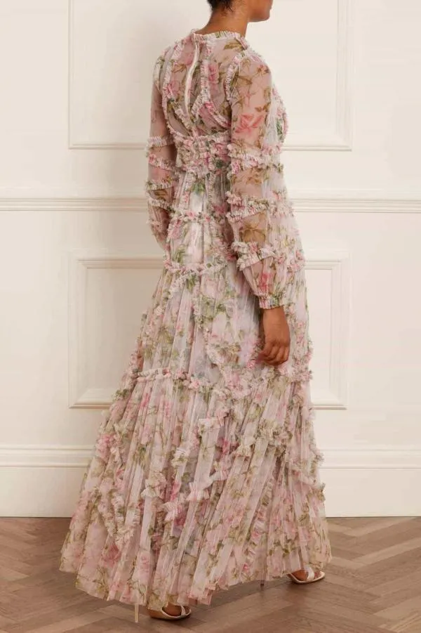 WeddingKIDSWomen Needle and Thread English Rose Diamond Ruffle Gown Pink WeddingKIDSWomen Needle and Thread English Rose Diamond Ruffle Gown Pink