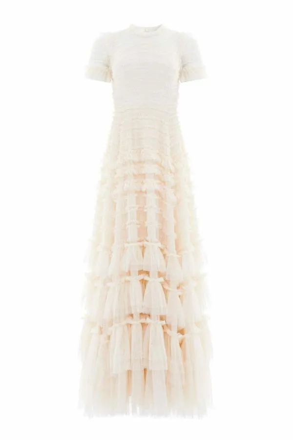 WeddingKIDSWomen Needle and Thread Valentine Ruffle Gown Champagne WeddingKIDSWomen Needle and Thread Valentine Ruffle Gown Champagne