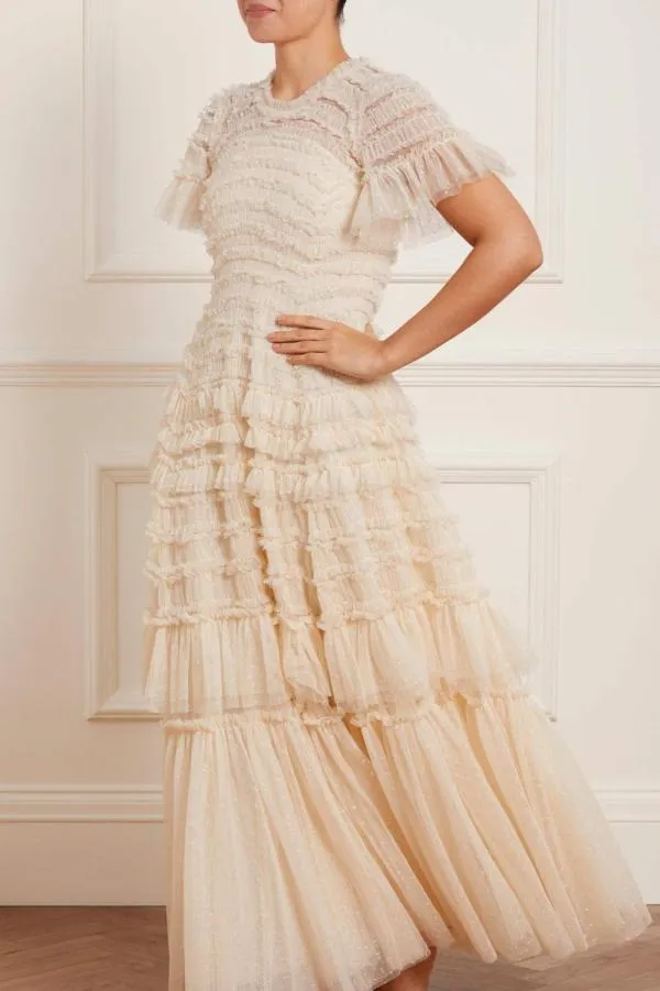 WeddingKIDSWomen Needle and Thread Valentine Ruffle Gown Champagne WeddingKIDSWomen Needle and Thread Valentine Ruffle Gown Champagne