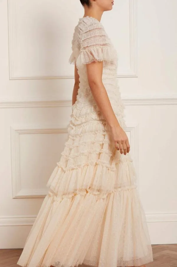 WeddingKIDSWomen Needle and Thread Valentine Ruffle Gown Champagne WeddingKIDSWomen Needle and Thread Valentine Ruffle Gown Champagne