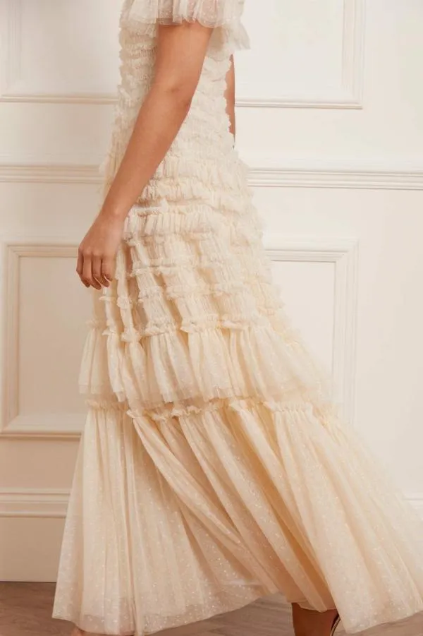 WeddingKIDSWomen Needle and Thread Valentine Ruffle Gown Champagne WeddingKIDSWomen Needle and Thread Valentine Ruffle Gown Champagne