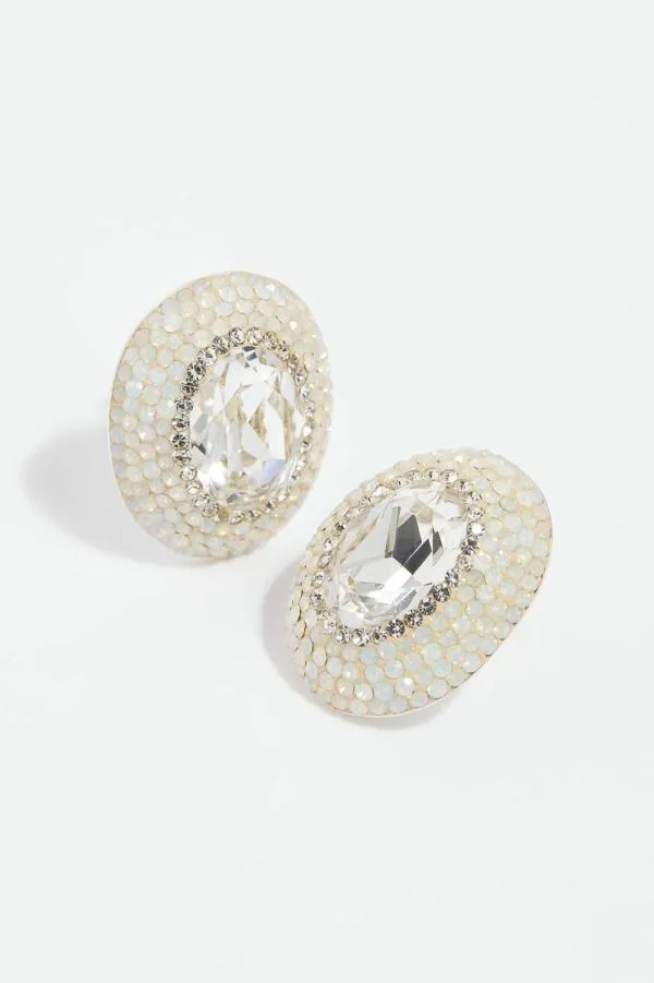 WeddingWomen Needle and Thread Forever Crystal Stud Earrings Silver WeddingWomen Needle and Thread Forever Crystal Stud Earrings Silver