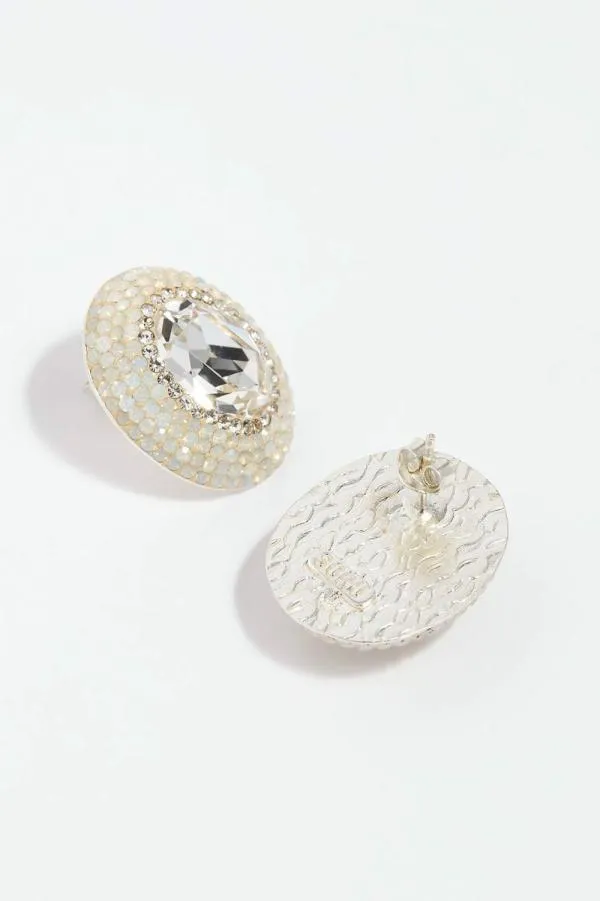 WeddingWomen Needle and Thread Forever Crystal Stud Earrings Silver WeddingWomen Needle and Thread Forever Crystal Stud Earrings Silver