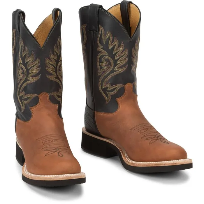 Western Men Justin Boots Paluxy Brown