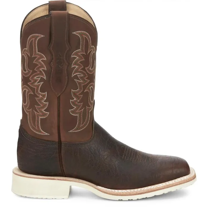Western Men Justin Boots Ryker 11034 PullOn Western Boot Rootbeer Yeti 040brown041